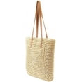 thumbnail image 4 of Kukuzhu Women Straw Shoulder Handbag Tote Shoulder Bag Summer Beach Woven Handmade Weaving Casual Bag for Vocation Travel, 4 of 6