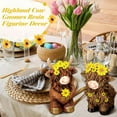thumbnail image 6 of Highland Cow Brown Scottish Highland Cow Gnomes with Sunflower Resin Figurine Calf Gnome Herd Gnome Gifts for Farmhouse Table Home Garden Decorations, 6 of 6