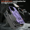 thumbnail image 5 of ELEHOLD Magnetic Case for iPhone 16 Plus, Military Grade Shockproof Rugged Case Built-in Metal Camera Cover with Stand,Purple, 5 of 7