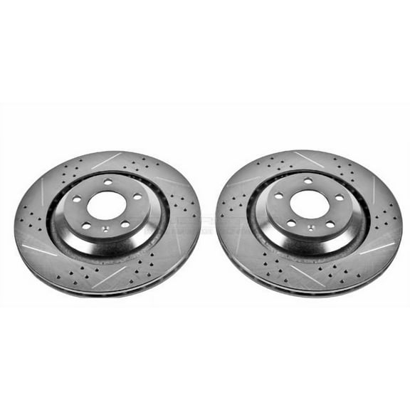 Power Stop EBR829XPR Evolution Drilled & Slotted Rotors -Rear