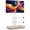 White, variant on Mobile Rolling TV Stand with 3-Tier Shelves for 40-75 Inch TVs, 6-Level Height Adjustable (52"-58"), ±30° Swivel, VESA 100x100 to 600x400mm, Holds up to 150 lbs, White