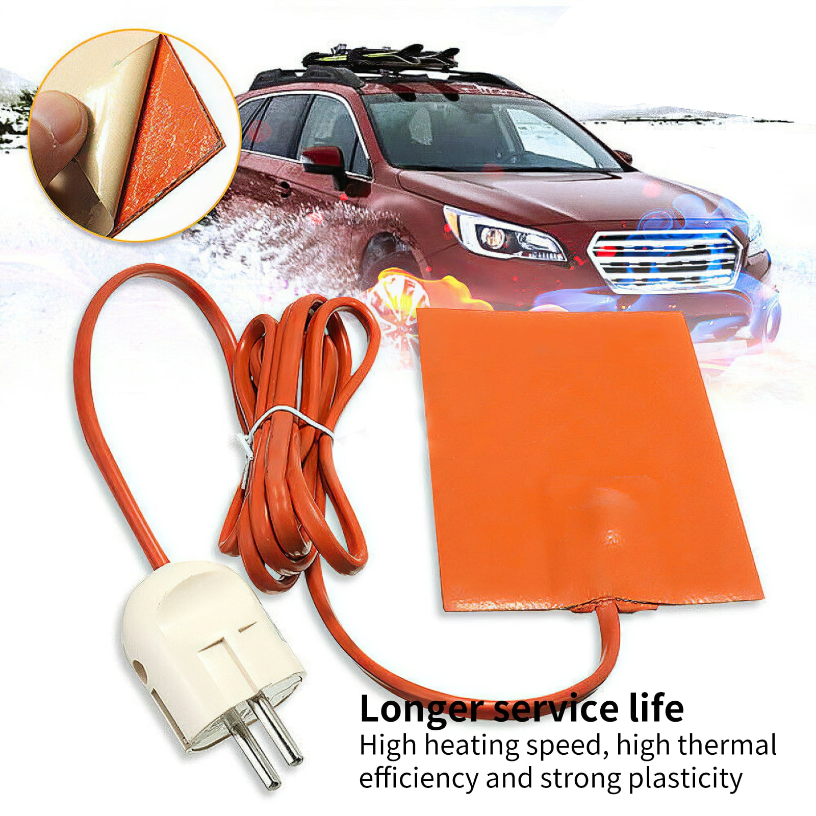 Car Heater Car Engine Block Heater Pad Portable Silicone 110V with US Plug  Universal Hot Pad for Car Battery - Walmart.com