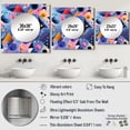 thumbnail image 4 of Designart "Funky Pattern With Multicolor Geometric Triangles" 0 Multicolor Large Square Mirror - Square Bedroom Mirror Printed Wall Decor - Modern Square Printed Wall Mirror Art, 4 of 5