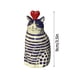 thumbnail image 2 of Polka Dot Cat Vase Gift For Cat Lovers - Scaled Dots - Single Stem Small Hole With Heart - Handmade, 2 of 2