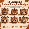thumbnail image 3 of DIY Animal Pumpkin Sewing Kit, Halloween DIY Pumpkin Patchwork Craft Kit, Woodland Animals Craft Kits, Fabric Sewing Set for Adults, Halloween Table Home Decor, Handmade Gift for Mom, Grandmother(E), 3 of 9