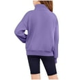 thumbnail image 4 of Kids Half Zip Pullover Sweatshirt Long Sleeve Casual Fleece Top with Front Pocket for Boys and Girls Comfortable Fit, 4 of 6