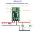 thumbnail image 2 of Controlador LED de corriente constante ajustable de 30-1500 mA, 5 unidades, CC 3,3 V, 3,7 V, 4,2 V y 5 V, módulo de potencia reductora de control PWM., 2 of 8