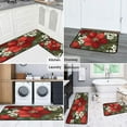 thumbnail image 6 of 2 Piece Christmas Plaid Kitchen Rug Sets Xmas Forest Rustic Farmhouse Kitchen Mats for Floor Non Skid Kitchen Floor Matfor Cook Home Decor (47x17+30x17 Inches), 6 of 7
