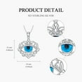 thumbnail image 6 of SOULMEET Evil Eye Necklace 925 Sterling Silver Evil Eye Pendant Lucky Protection Dainty Third Eye Charm Jewelry All Seeing Eye Necklace Birthday for Women, 6 of 10