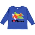 thumbnail image 3 of Inktastic I Love Planes Cute Airplane Boys or Girls Long Sleeve Toddler T-Shirt, 3 of 5