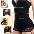 thumbnail image 4 of GOLD CARP Shapewear Women Tummy Control Body Shaper Panties High Waist Seamless Underpant Butt Lifter Underwear Lace Shaping Brief Smooth Sculpting Knickers Black Lace XL/XXL(US 8-12), 4 of 6
