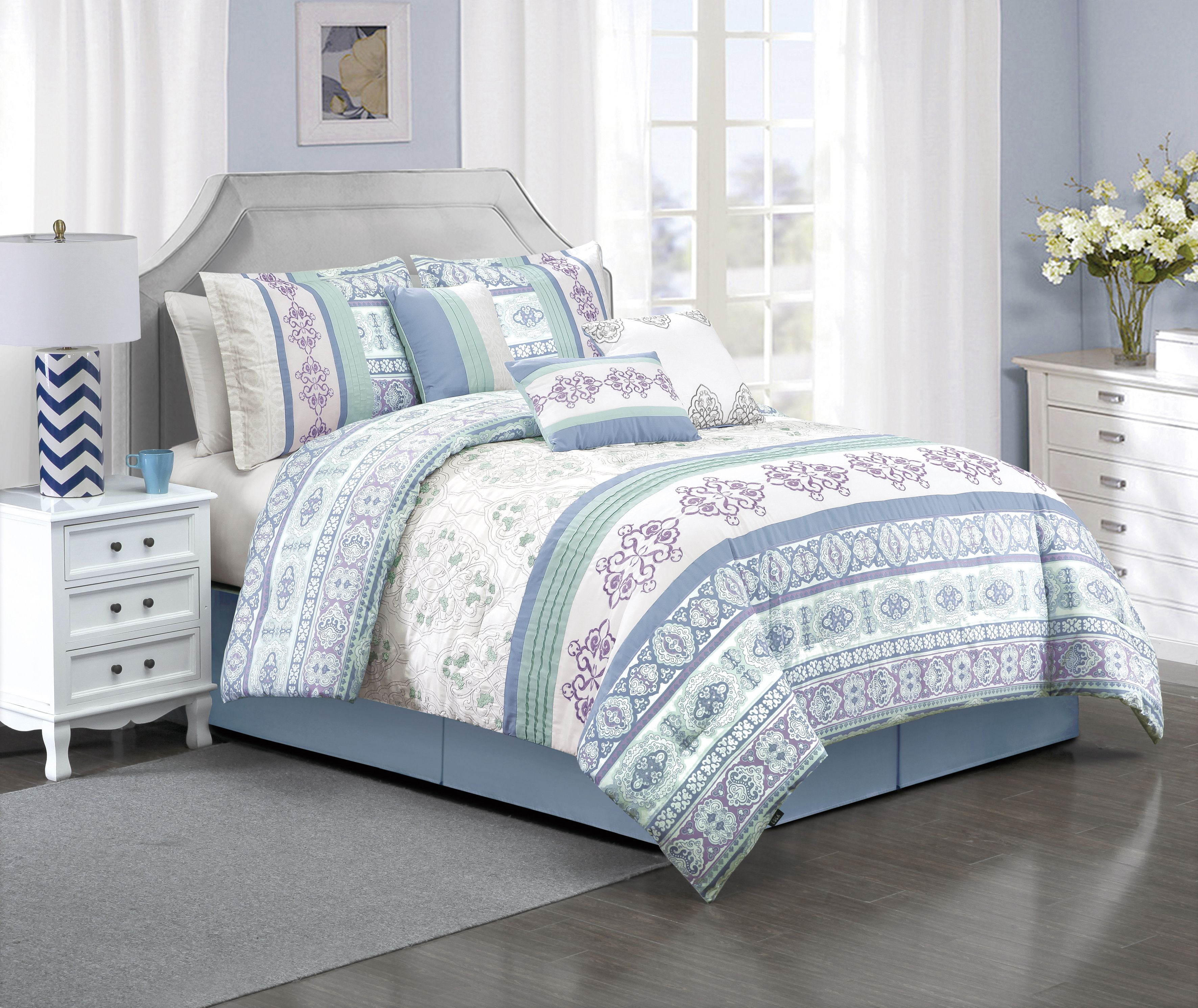 Bedding Paradise 7Piece Luxury Embroidered Comforter Set