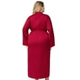 thumbnail image 4 of Wensltd Plus Size Nightgown Set for Women 2 Piece Solid Color Comfortable Long Sleeve Robe Home Clothes, 4 of 6