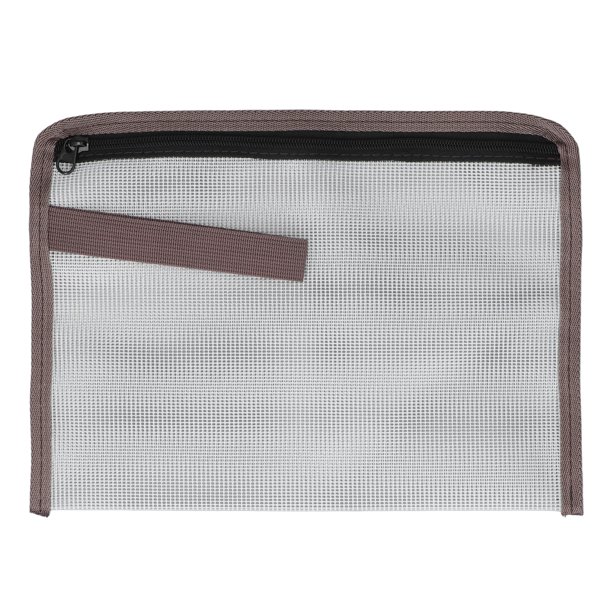 Bolsa de playa de malla con cierre de cremallera de gran capacidad, tela Oxford, bolsa de almacenamiento para recolección de conchas de juguete de arena junto al mar L (32x23cm/12,6x9,1in) VoborMX herramienta