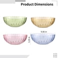 thumbnail image 5 of 4 Pcs Acrylic Serving Bowls Set, 9 in Colorful Striped Acrylic Salad Mixing Bowls, 62 oz Acrylic Bowls for Fruit Salad Snacks Popcorn Candy Vegetables, 5 of 6