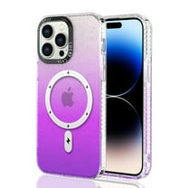 Allytech Magnetic Case for Apple iPhone 15 Pro, iPhone 15 Pro Magsafe Case, Wireless Charging Support Gradient Color Anti-Scratch Shockproof Phone Case Cover for Apple iPhone 15 Pro - Purple
