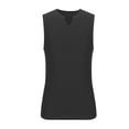 thumbnail image 3 of FNFYFH Mens Tank Tops Mens Cut Off Shirts Dark Gray, Fashion Men Casual Color Casual Fitness Sportswear Round-Neck Tank Top Fashion Savings $15 & Under, 3 of 6