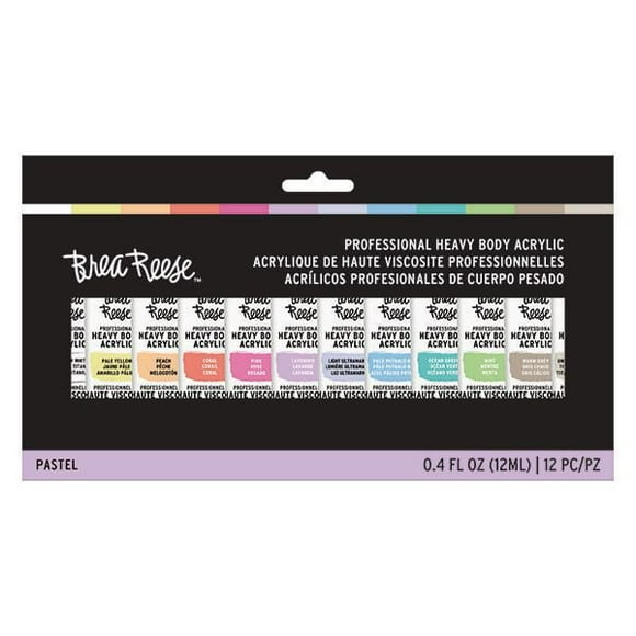 Brea Reese Ensemble de peinture acrylique 12 pièces: pastels, 12 ml