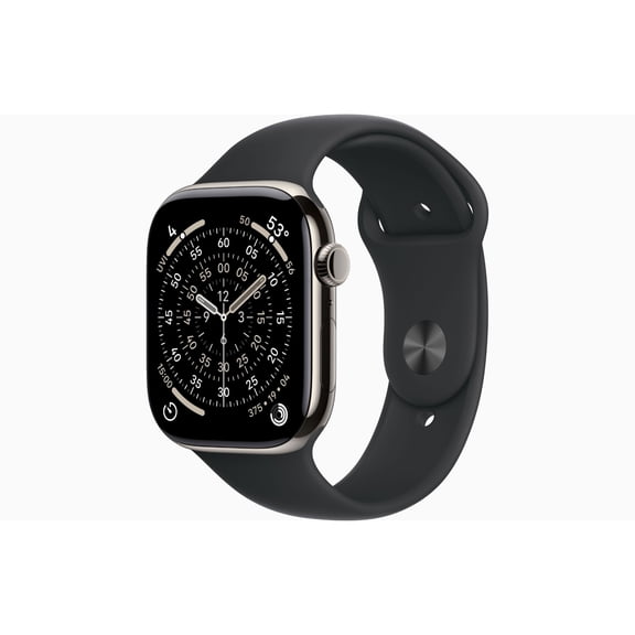 Restored Apple Watch Series 11 GPS   Cellular 46mm Natural Titanium Case with Black Sport Band (Refurbished)