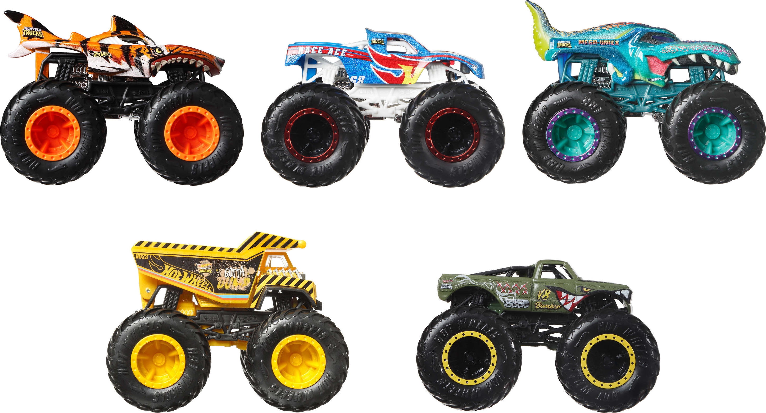Hot Wheels Monster Trucks Crash Crew, 5Pack of 1:64 Scale Toy Trucks  (图4) Hot Wheels Monster Trucks Crash Crew, 5Pack of 1:64 Scale Toy Trucks  (图4)