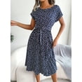 thumbnail image 3 of Floral Printed Dress for Women Summer Pleated Design Fashionable Comfortable, 3 of 7