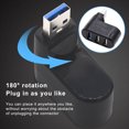 thumbnail image 2 of 3-Port USB Hub USB3.0 Splitter Laptops Docking Station Extender Computer PC Mouse Phone Charging Transmission Adapter Office Black in Bag, 2 of 8