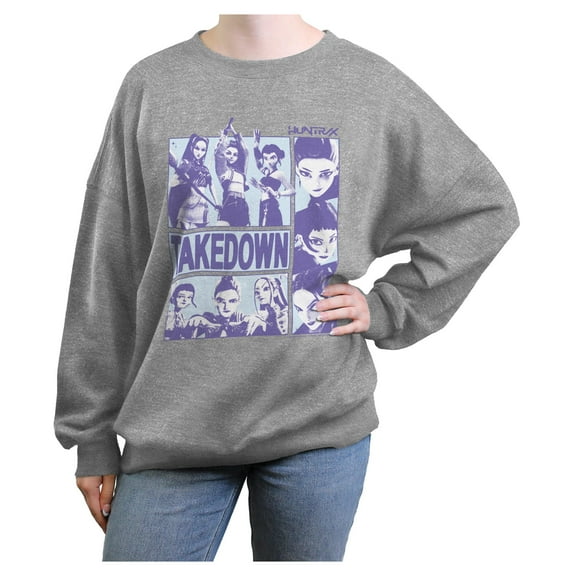 Juniors KPop Demon Hunters Takedown Huntrix Superstars Sweatshirt