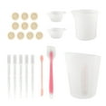 thumbnail image 2 of Silicone Measuring Cup Tool Kit Spatula Finger Gloves Pipettes Epoxy Resin Mixing Tool Set for Crafts 21pcs Tool Set, Pink, 2 of 8