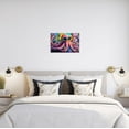 thumbnail image 5 of ZHONGYUTONG Octopus Canvas Wall Art Abstract Ocean Animal Pictures Sea Coastal Artwork Print Marine Life Painting for Bathroom Decor Framed (12.00" x 18.00"), 5 of 5