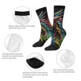 thumbnail image 4 of Fotbe Dragon with Colorful Tail Calcetas Largas con Estampado para Hombre y Mujer – Calcetas de Compresión Transpirables y Elásticas, Viajar y Uso Diario Talla 5-11, 4 of 6