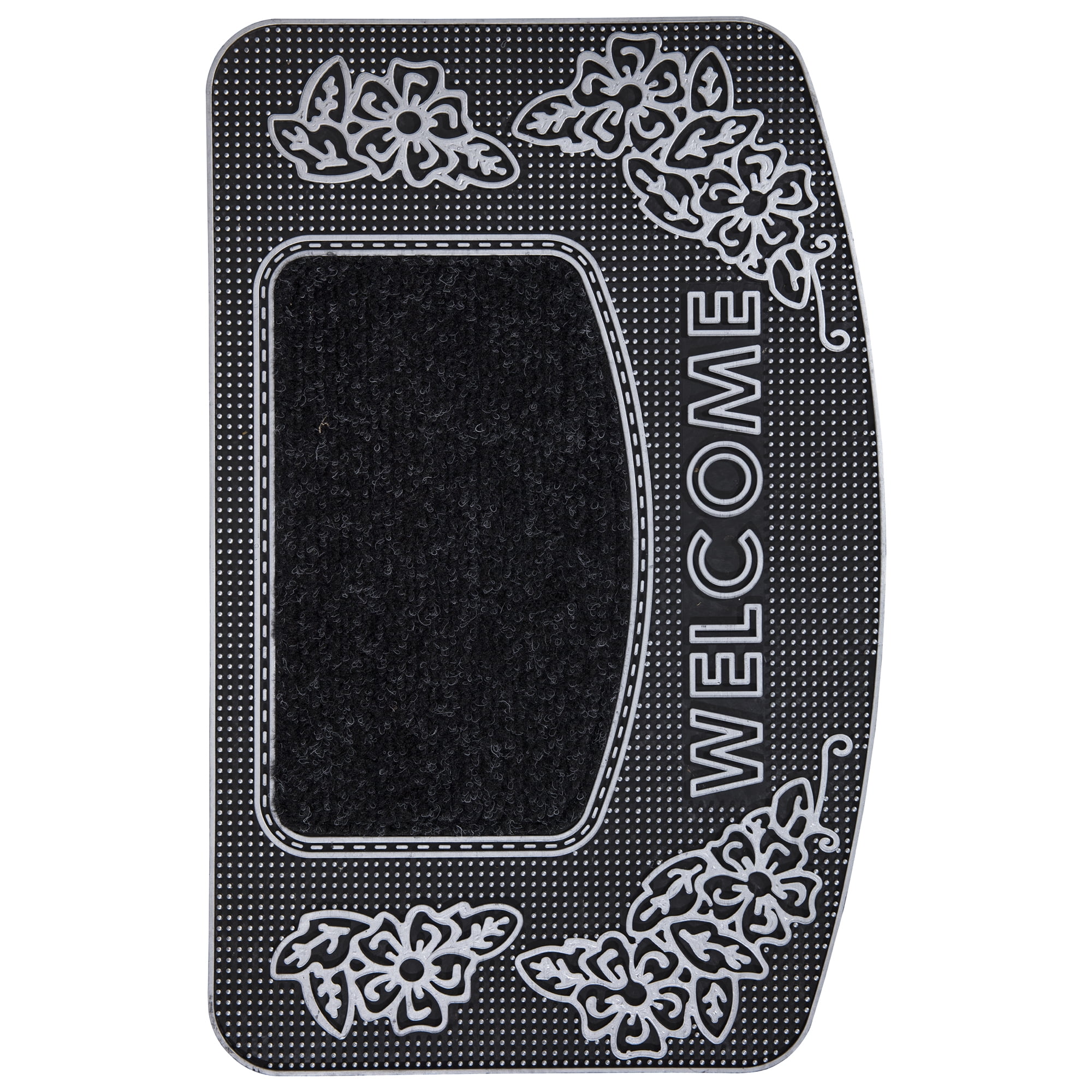 Ottomanson Easy Clean, Waterproof, Low Profile, NonSlip Flower Indoor