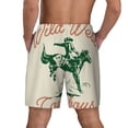 thumbnail image 2 of Lsque Mens Swim Trunks West Cowboys Pattern - Bathing Suit Compression Liner - Beach Swim Shorts Swimwear - (S-3XL) - Stretch Quick Dry -Large, 2 of 9