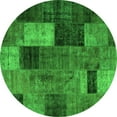 thumbnail image 1 of Ahgly Company Indoor Round Patchwork Green Transitional Area Rugs, 4' Round, 1 of 1
