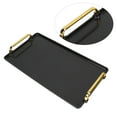 thumbnail image 3 of Rectangular Dual Handle Tray with Stable Bottom,  Surfaces, Ergonomic Design for Displaying Beauty Products, Multifunctional Tray, Spiral Pattern, Golden Accents, 3 of 8