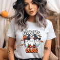 thumbnail image 2 of Ghoul Gang Shirt Cute Ghost Friends Halloween Matching Graphic Tee, White, Size S, 2 of 6