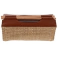 thumbnail image 3 of Porta pañuelos: Funda rectangular tejida marrón - Servilletero rústico de estilo rústico - Organizador de pañuelos de mimbre tejido a mano para sala de estar o baño, 3 of 6
