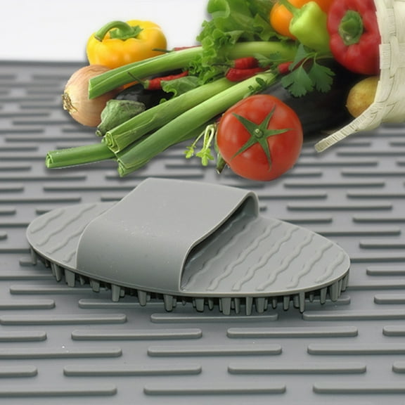 Silicone Dish Scrubber - Reusable Kitchen Sponge for Dishwashing, Durable and Easy to Clean, for Non-Stick Cookware