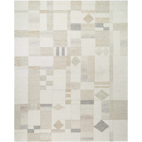 BoutiqueRugs Tovah Contemporary Area Rug - Light Silver, Ash - 2' x 3'