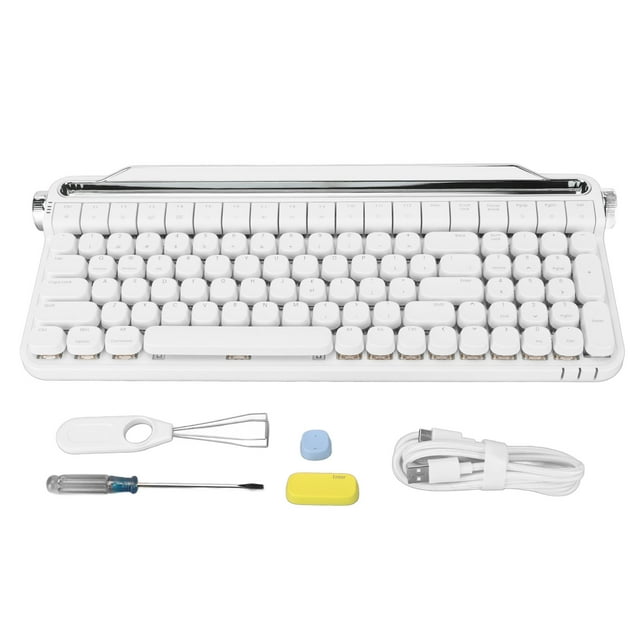 Bluetooth Mechanical Keyboard,Red Switch Typewriter Mechanical Typewriter Mechanical Keyboard Wireless Typewriter Keyboard Leading Edge Technology