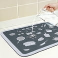 thumbnail image 3 of Large Diatomaceous Stone Dish Drying Mat, Pattern Quick Dry Dish Drying Mats for Kitchen Counter, Dishes, Cups Gray 19.7*15.7 inch, 3 of 6