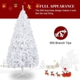 thumbnail image 3 of Immere 7FT Iron Leg White Christmas Tree with 1349 Branches, 3 of 10