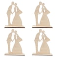 thumbnail image 1 of Shisuyan Creative Bride Groom Models for Decor Made from High Quality Plastic Khaki Color Lovely Design 4 Pieces, 1 of 9