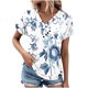 thumbnail image 1 of Mujeres de Verano Superior, V-Cuello Casual Camiseta de Moda de Manga Corta Hecha de Cómodo Estante de Imitación para Toda la Temporada de Uso Diario, Camisetas Cortas para Mujeres, 1 of 4