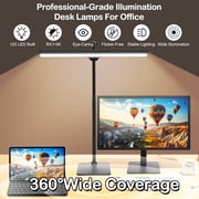 Lococo LED Desk Lamp, Tall Gooseneck, 5-Level Dimmable Brightness & Color for Home Office
