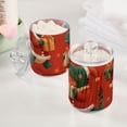 thumbnail image 5 of Green Dinosaur Dress in Christmas with Gift Translucent Plastic Cans Storage Canisters with Lid Set of 4, 5 of 7