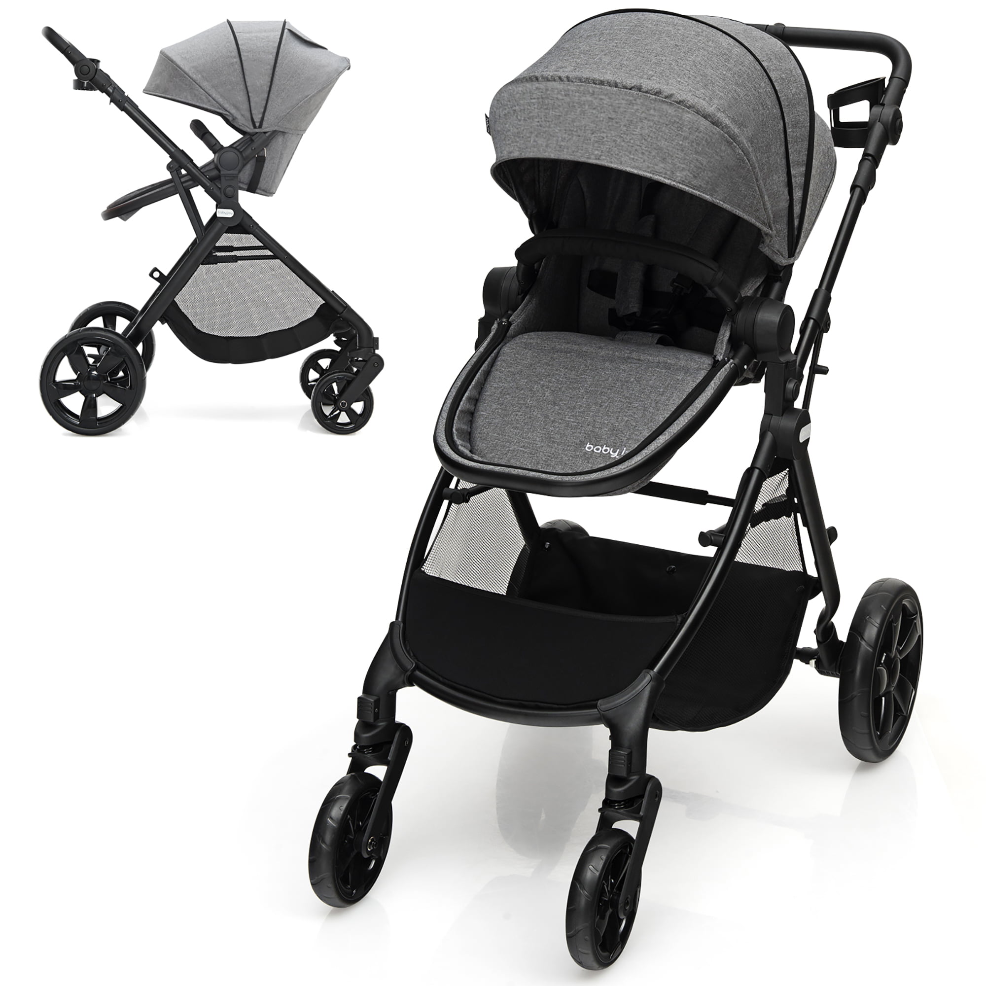 Baby Jogger City Tour Lux Lightweight Compact Travel Stroller Slate w/ Bag NEW 