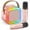 Rose Gold, variant on BONAOK Mini Karaoke Machine, Portable Karaoke Speaker with 2 Wilreless Microphones for Home Party, Birthday Gifts, Pink