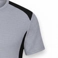 thumbnail image 3 of Short Sleeve Shirts for Men 3-Button Henley Tops Colorblock Casual Summer Tshirts Regular Fit (L, Gray 01), 3 of 6