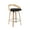 Black and Oak, variant on Sonia 26" Counter Height Swivel Cream Faux Leather and Walnut Wood Bar Stool