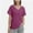 Burgundy, variant on Women's Short Sleeve V-Neck Shirts Loose Casual Tee T-Shirt